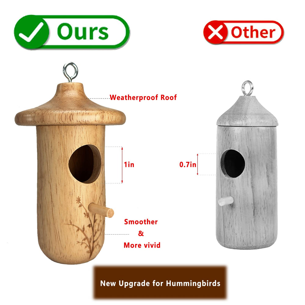 yewacne house next to ruler showing 5.5×2 inch size for proper hummingbird fit