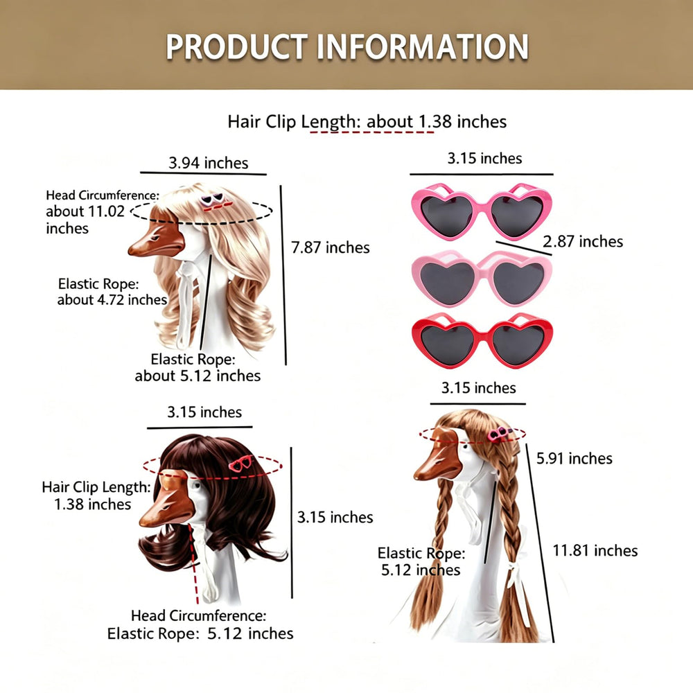 YFFSQXH braided pigtails wig close-up showing texture and secure fit for decoration