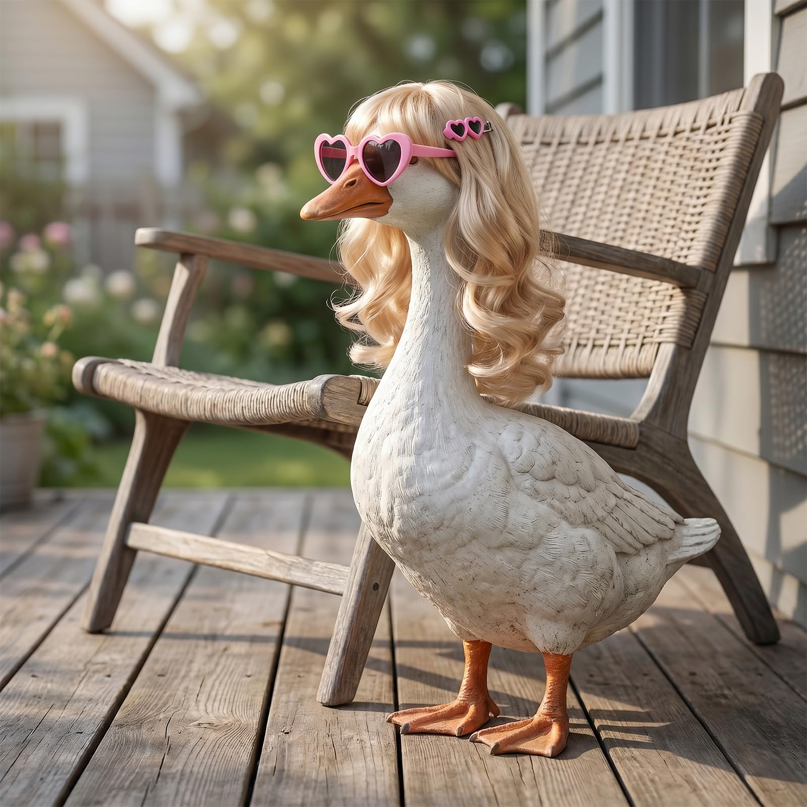 YFFSQXH styled on a 23-inch porch goose in lifestyle scene showing welcoming outdoor décor