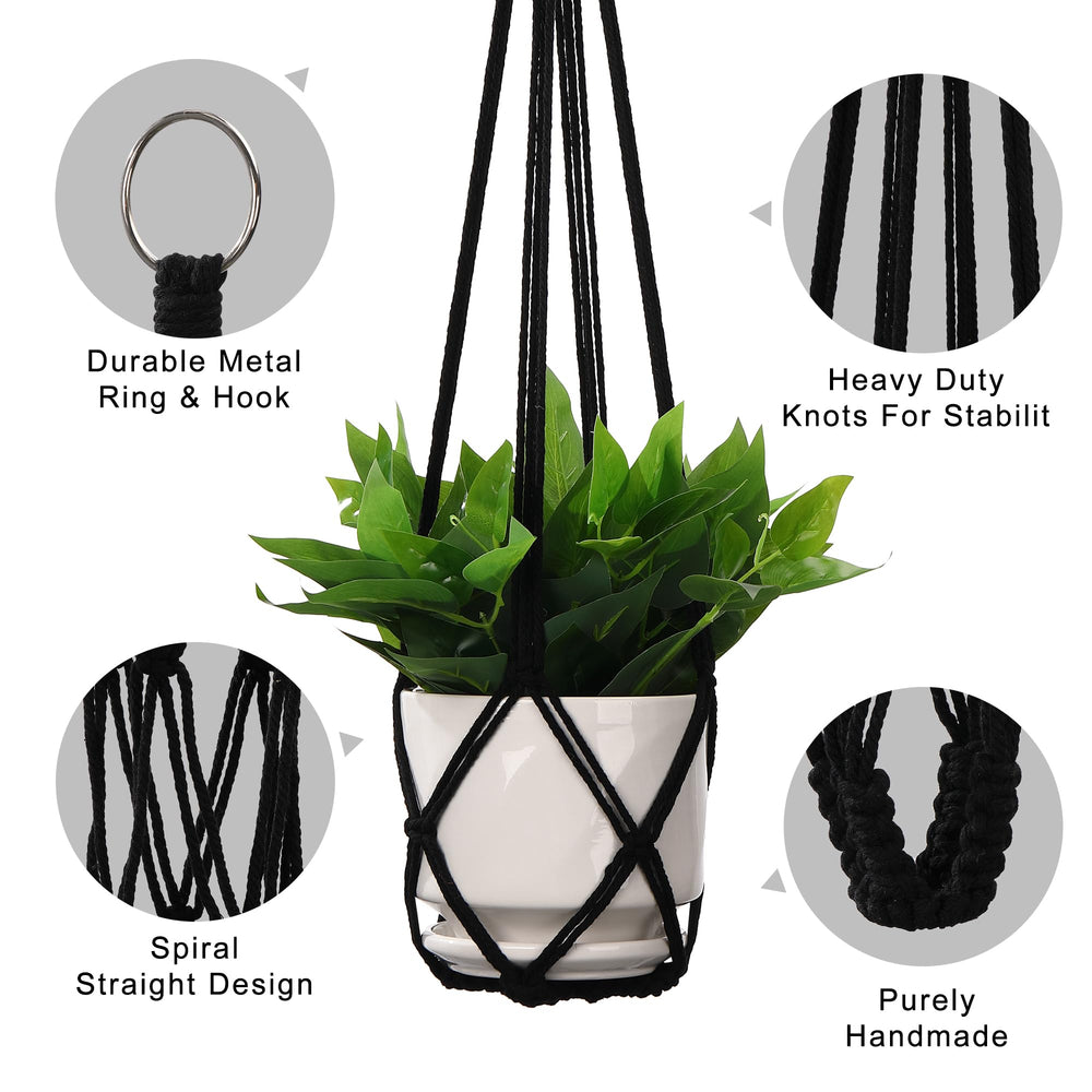 YIBOT hanging planter in living room demonstrating space-saving decor benefit