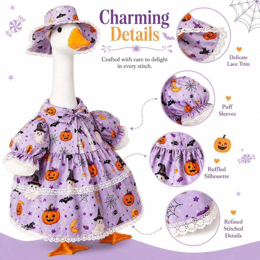 YIGETREE wide-brim hat on goose accentuating whimsical silhouette benefit