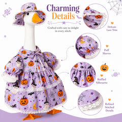 YIGETREE wide-brim hat on goose accentuating whimsical silhouette benefit
