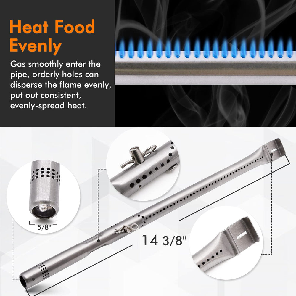Yiming burners installed in Char-Broil grill restoring even flame distribution