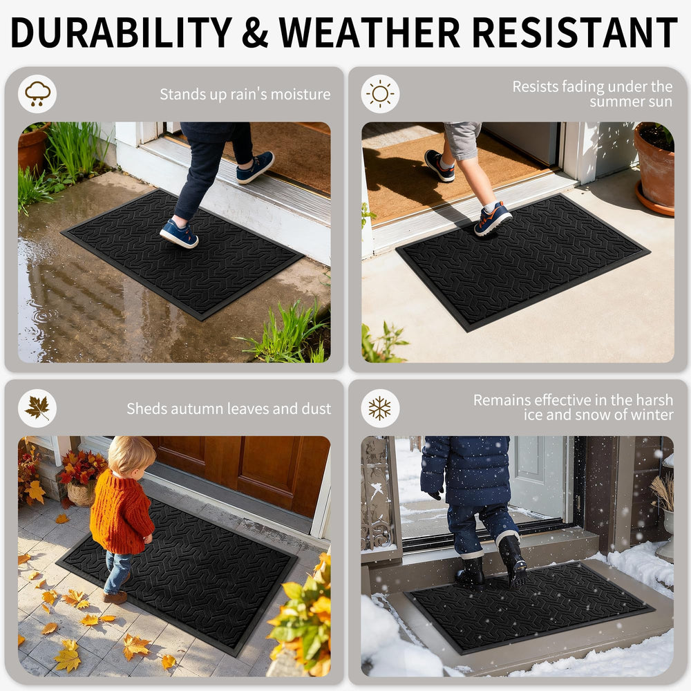 Yimobra mat in use on a porch entry reducing tracked-in dirt