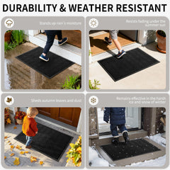 Yimobra mat in use on a porch entry reducing tracked-in dirt