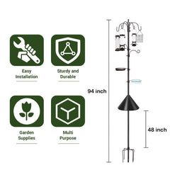 YINGYM close-up squirrel baffle detail preventing climbers and protecting feeders