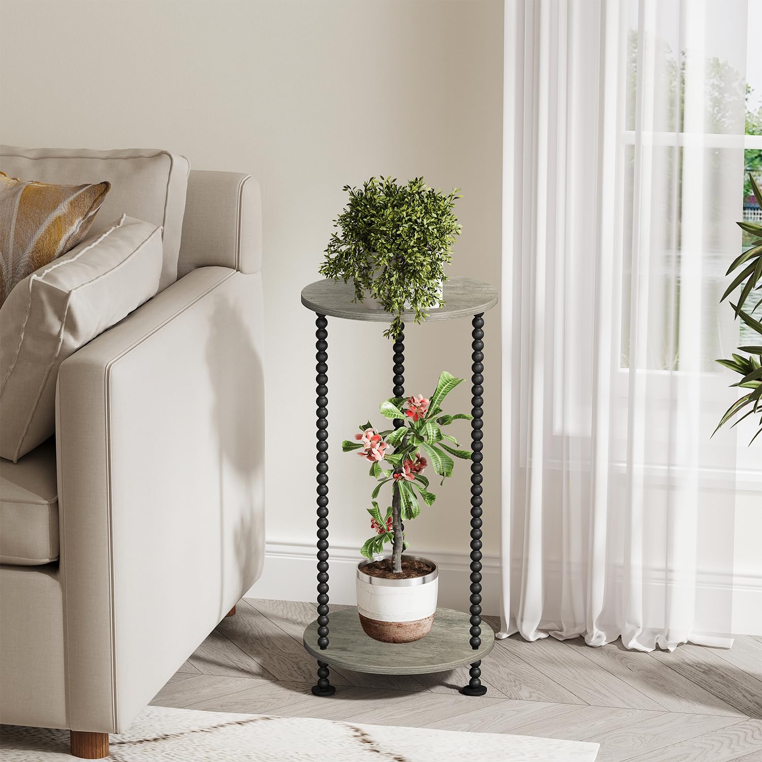 YINMIT placed in a corner demonstrating space-saving vertical benefit