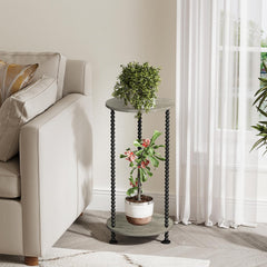 YINMIT placed in a corner demonstrating space-saving vertical benefit