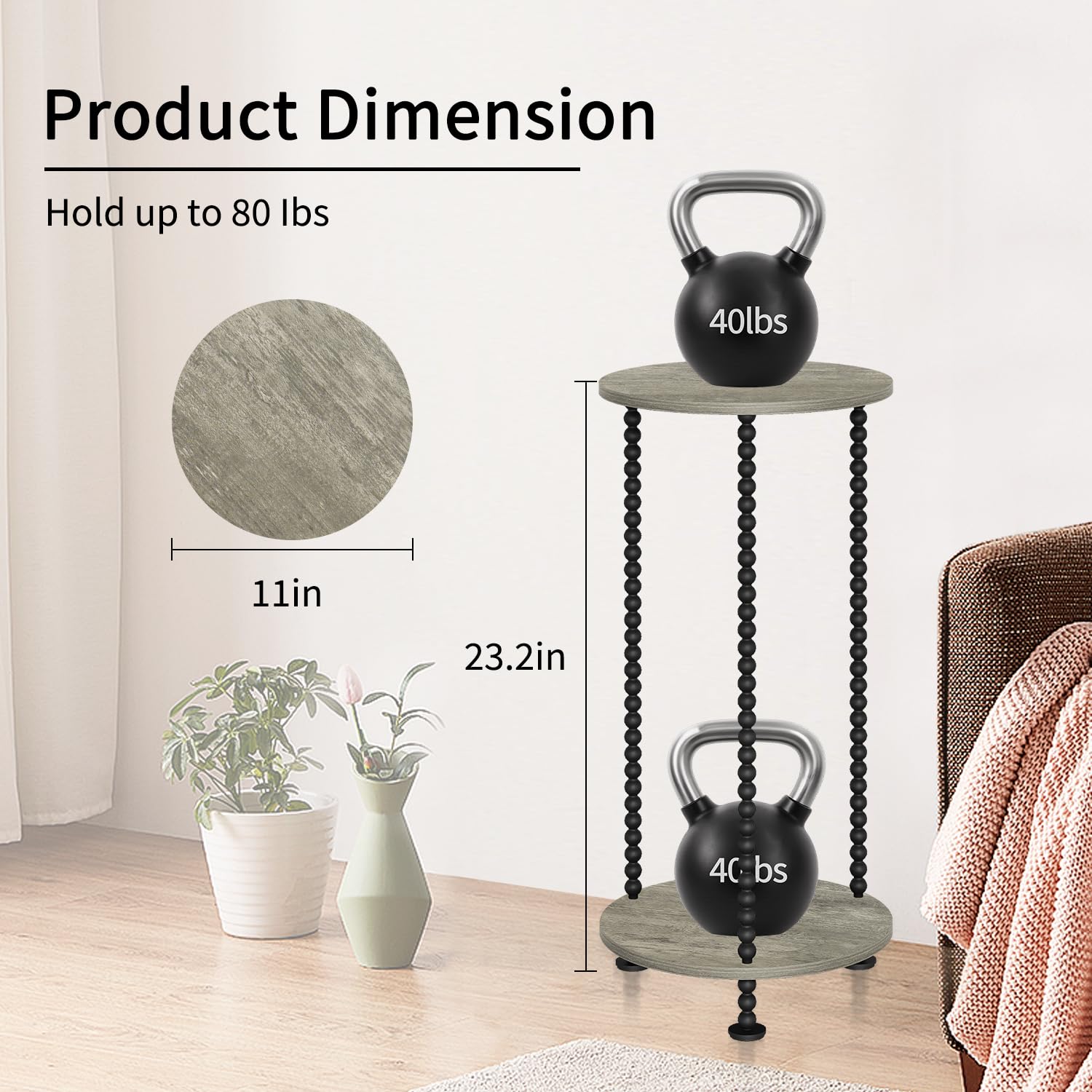 YINMIT spindle-shaped metal legs detail showing sturdy design benefit