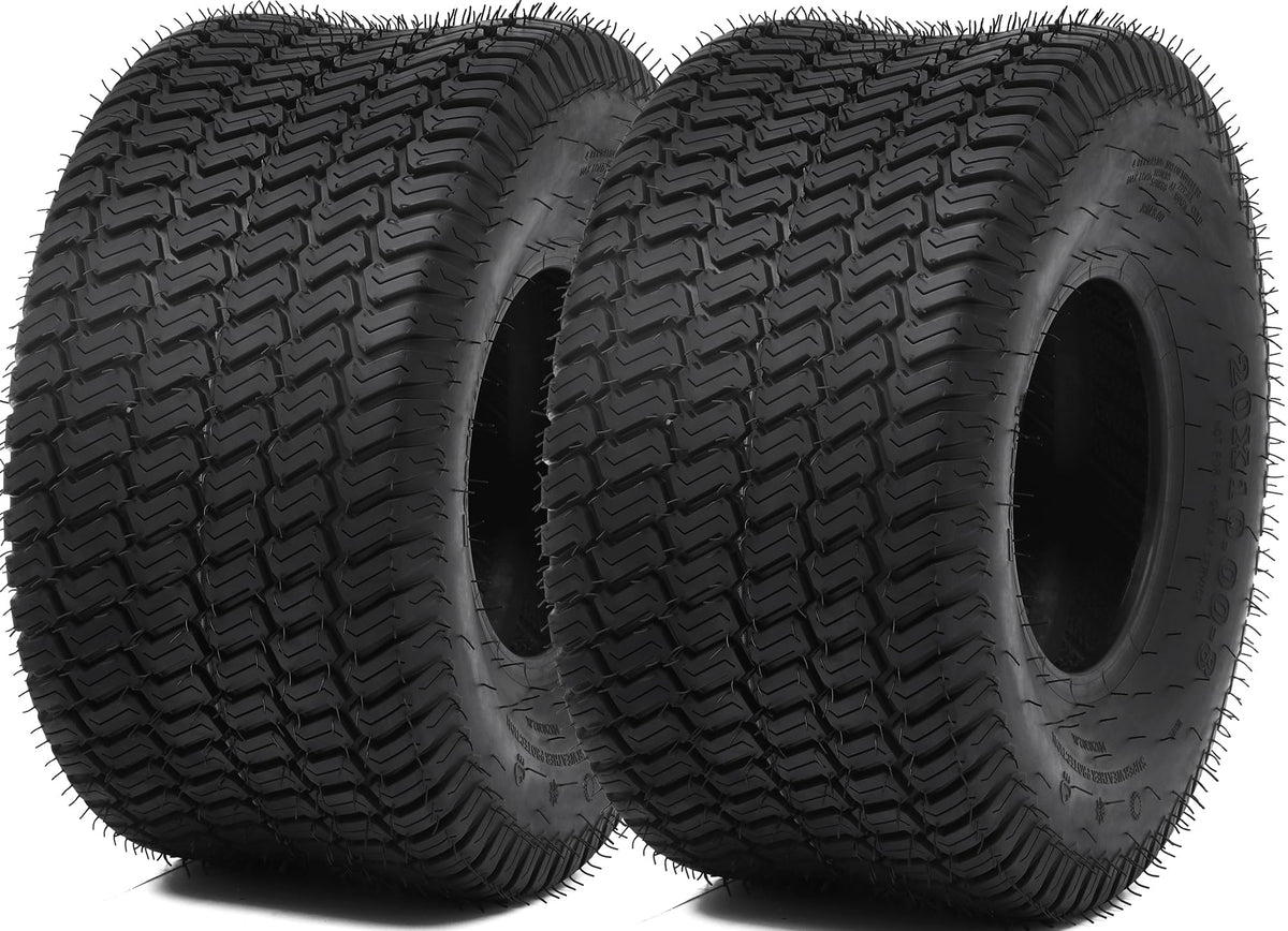 YITAMOTOR front view showing tire profile and even turf contact for protection