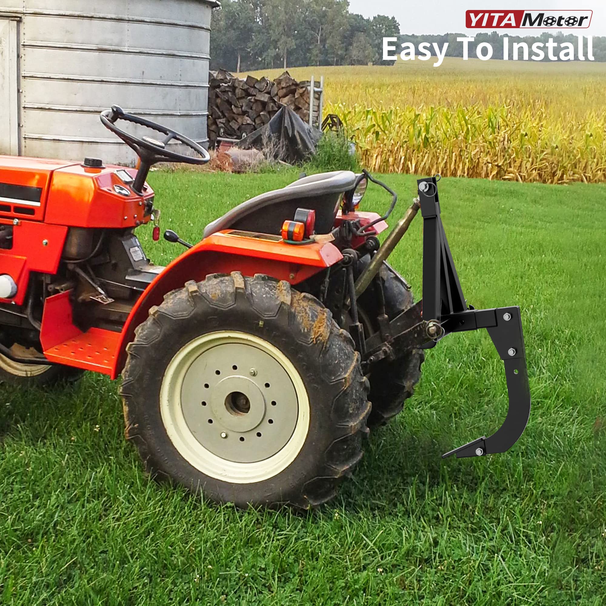 YITAMOTOR in-use on tractor digging a trench showing efficient soil penetration benefit