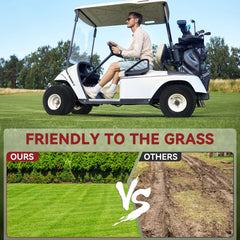 YITAMOTOR tire mounted on a mower illustrating ready-to-use fit