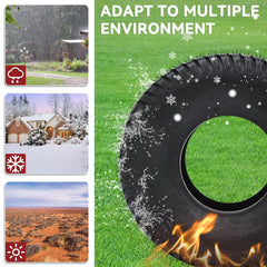 YITAMOTOR tire mounted on a riding mower demonstrating fit and stability