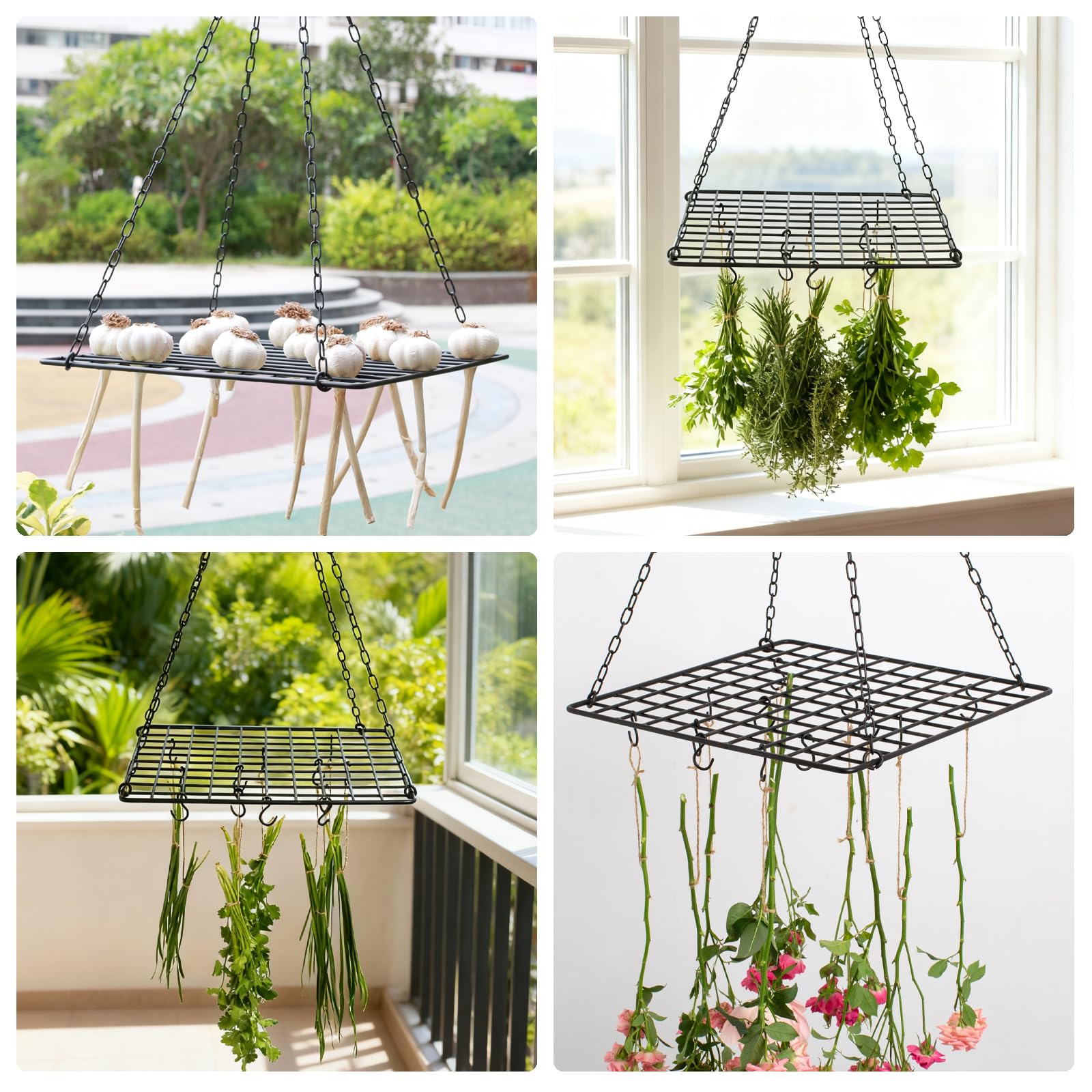 Yohsnor folded rack stored on hook saving space for compact kitchens