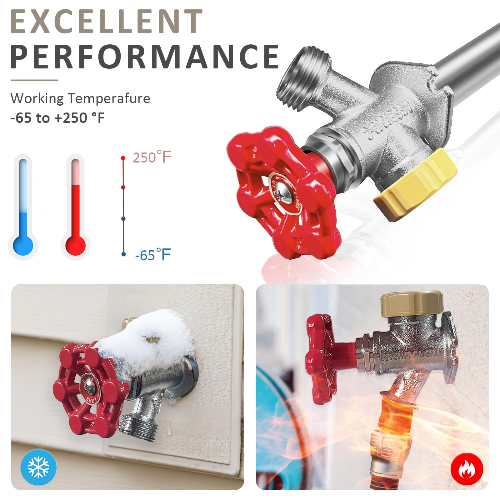 Young Dance connected to garden hose demonstrating standard 3/4" GHT compatibility
