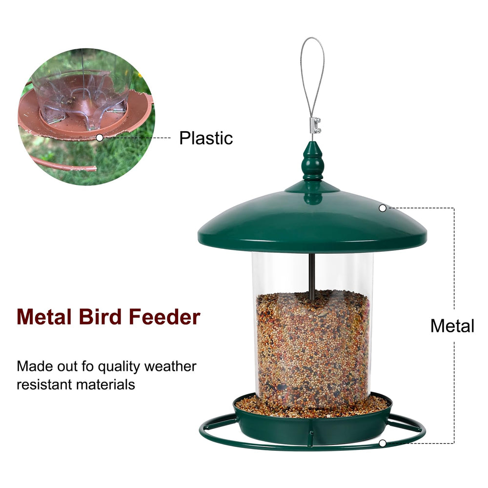 Youvip feeder hanging in garden attracting wild birds and enhancing yard