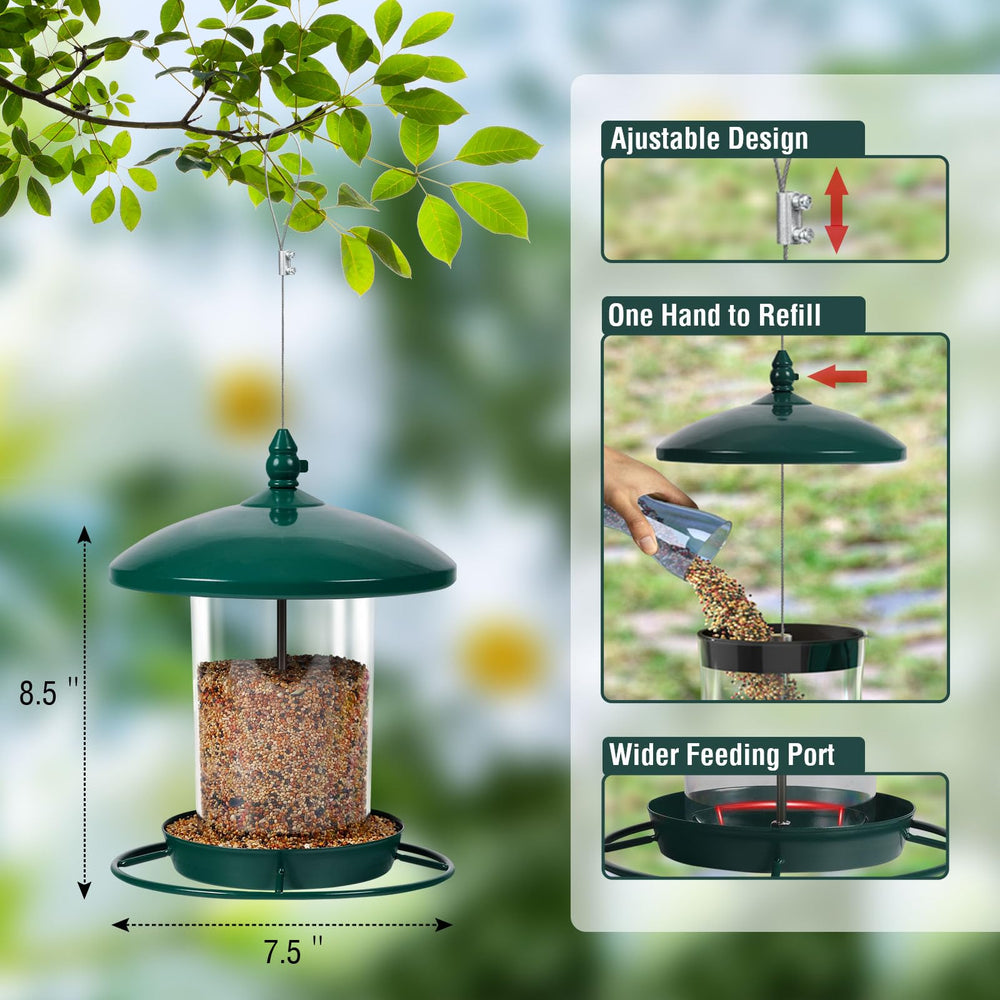 Youvip feeder roof detail demonstrating chew‑proof and water protection