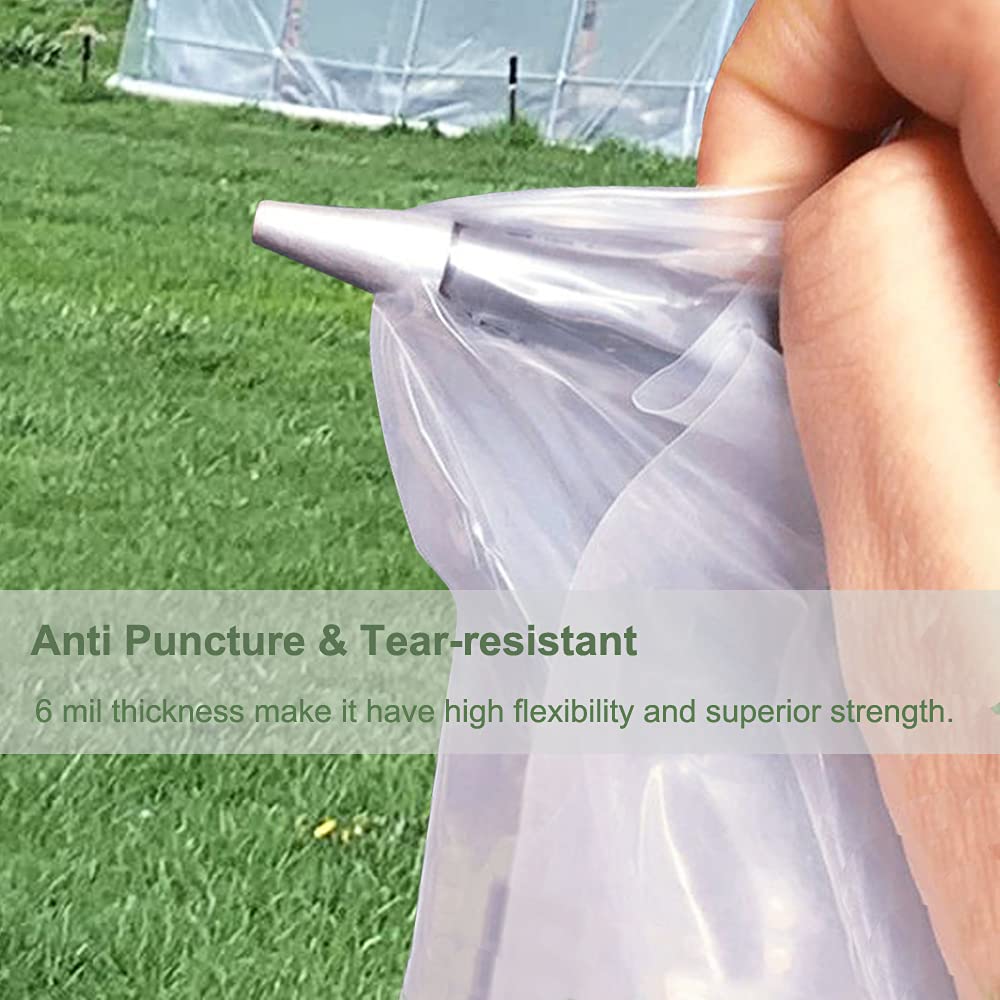 Yowlieu installed on hoop house providing visible plant protection