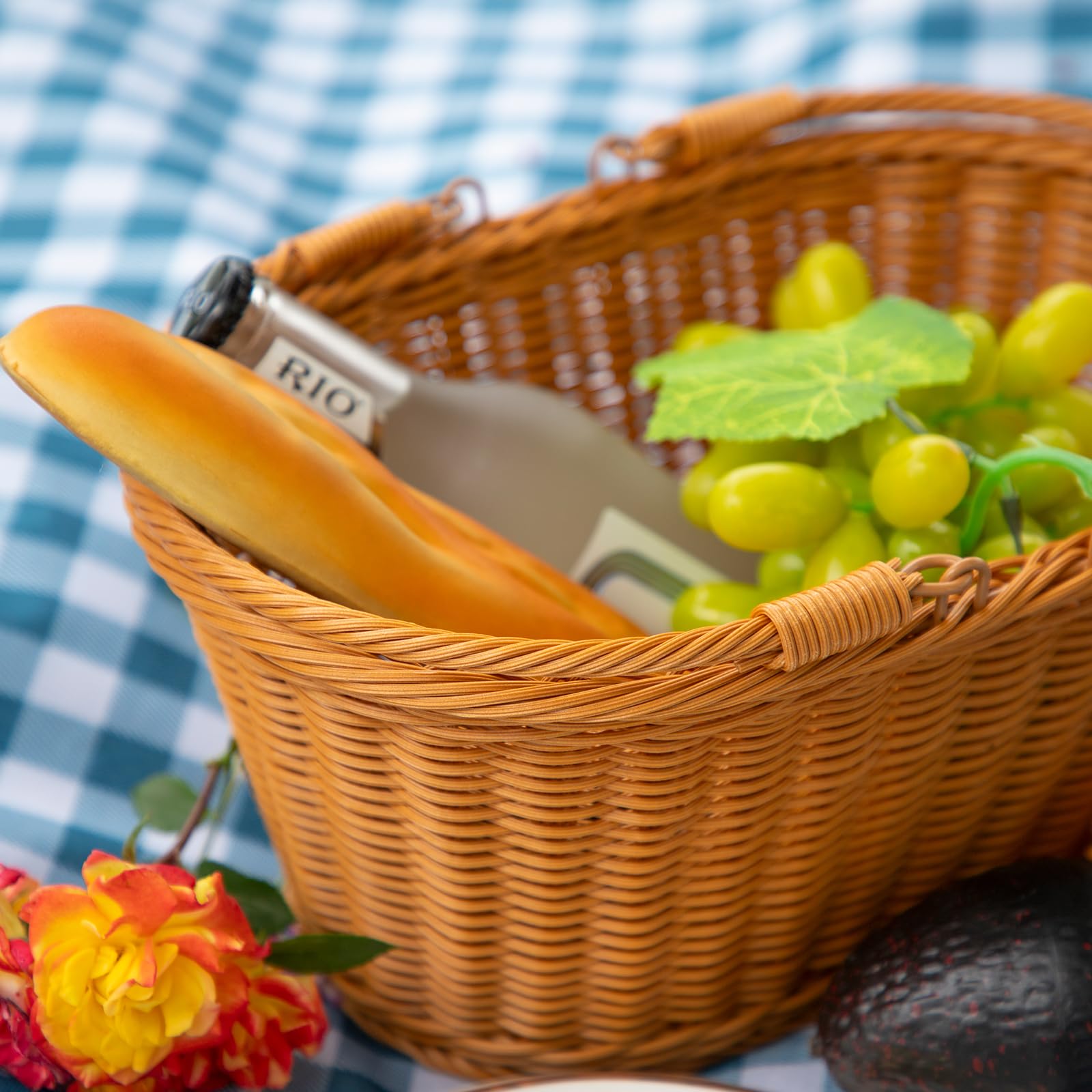 YRMTKIHE basket on kitchen counter used as decorative storage and organization