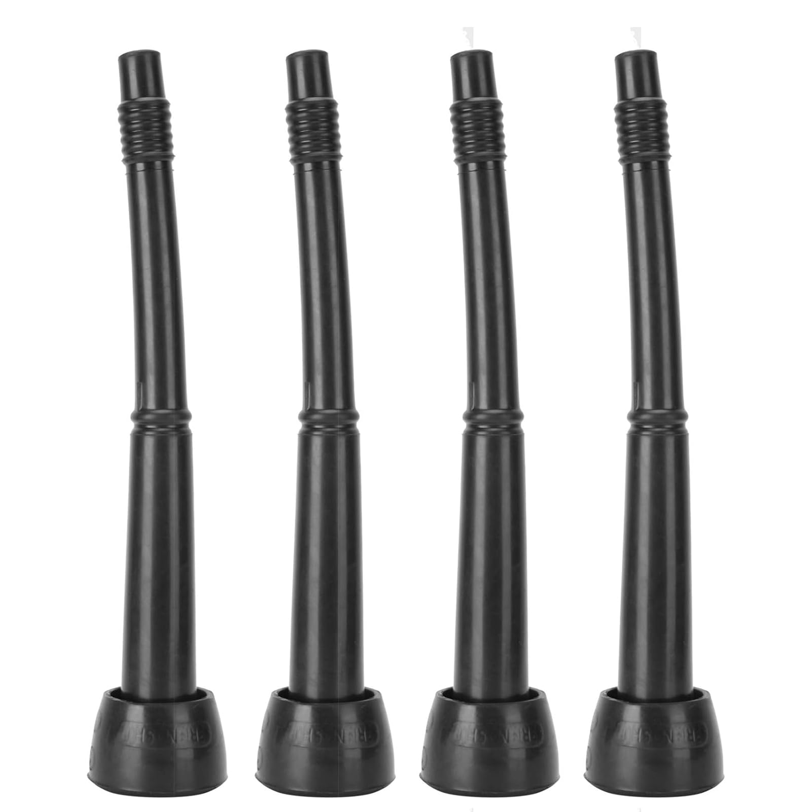 Yuecoom front view of four black silicone liners showing product readiness