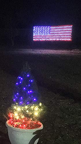 YULIANG illuminated flag at night in garden offering bright, eye-catching display