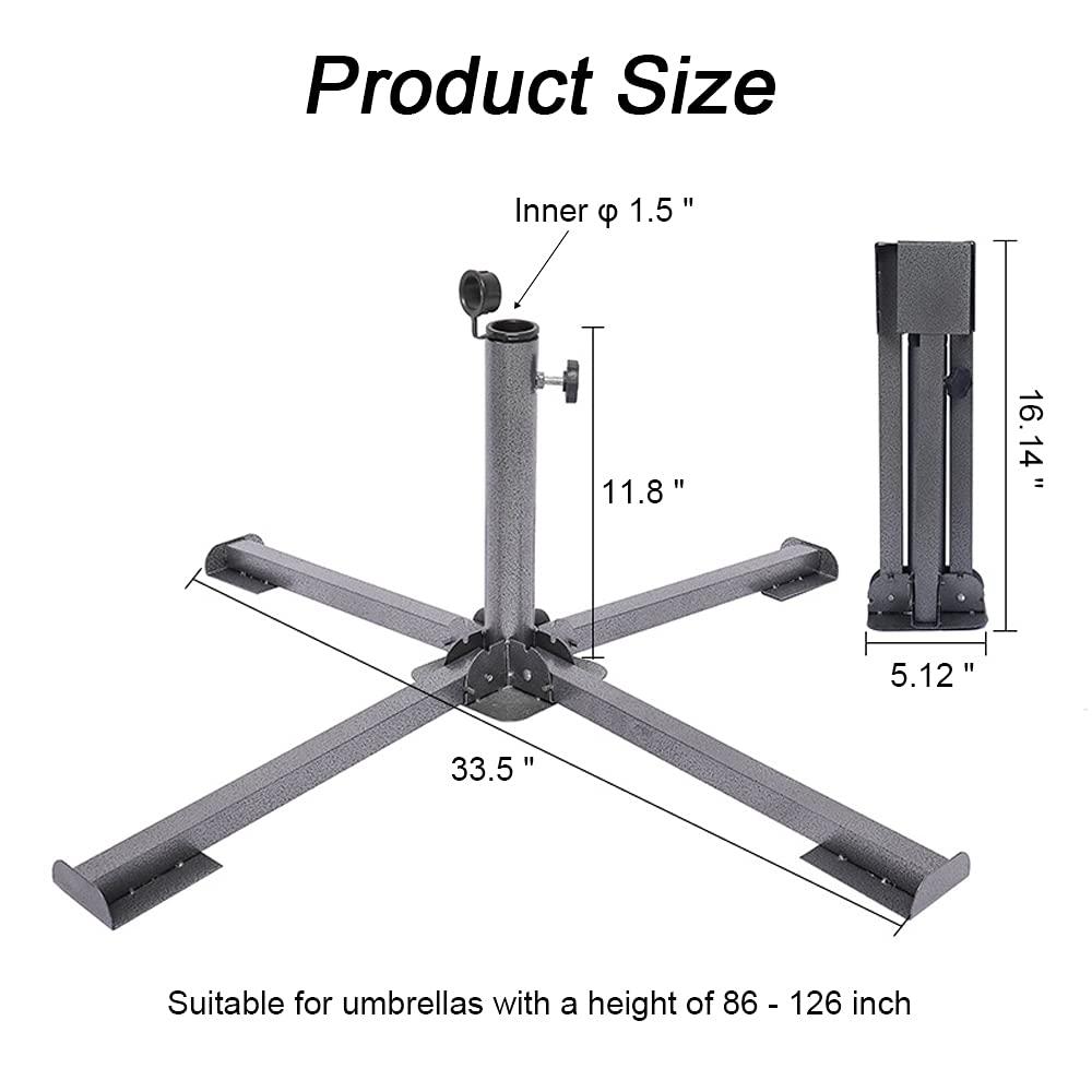 YZZHAJ adjustable center collar top view secures 1–1.5 inch poles