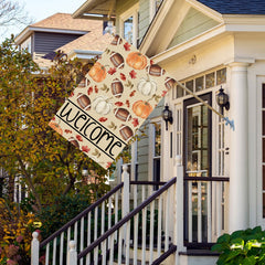 ZAEW flag installed on porch adding seasonal color and curb appeal