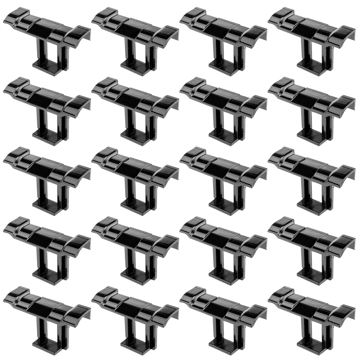 Zangc drainage clamp front view showing durable ABS body and sleek black finish for long-lasting protection