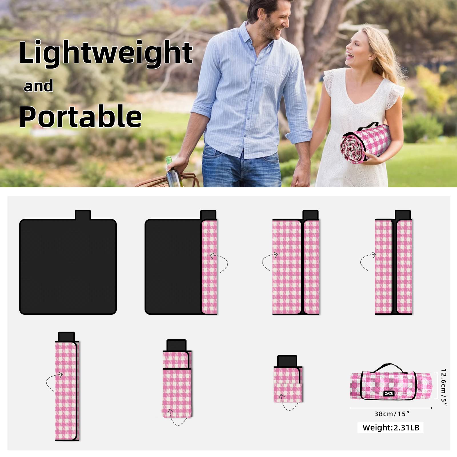 ZAZE compact folded size being carried for lightweight portability