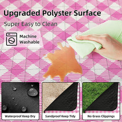 ZAZE waterproof backing detail protecting from damp ground