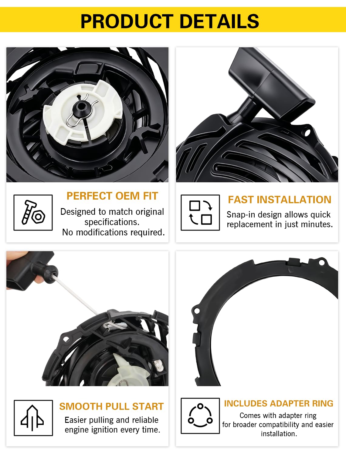 ZeeKee starter mounted on Briggs & Stratton engine demonstrating proper installation