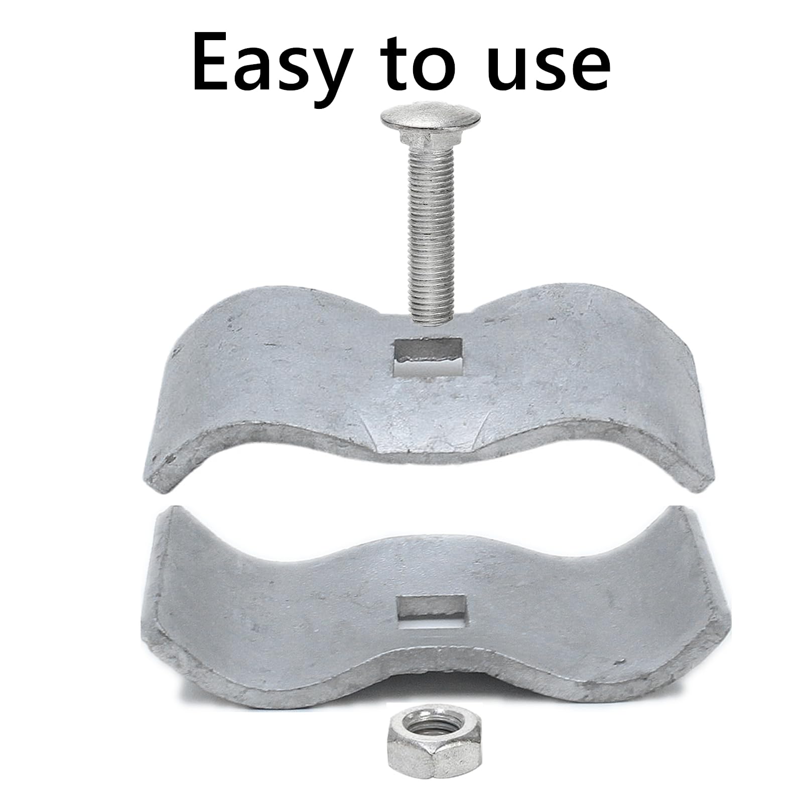 Zentriqlla clamp beside ruler for scale showing accurate fit to 1-3/8-inch pipe