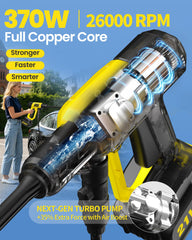 ZestZenith 23ft high-elastic hose extended to show reach and tangle resistance