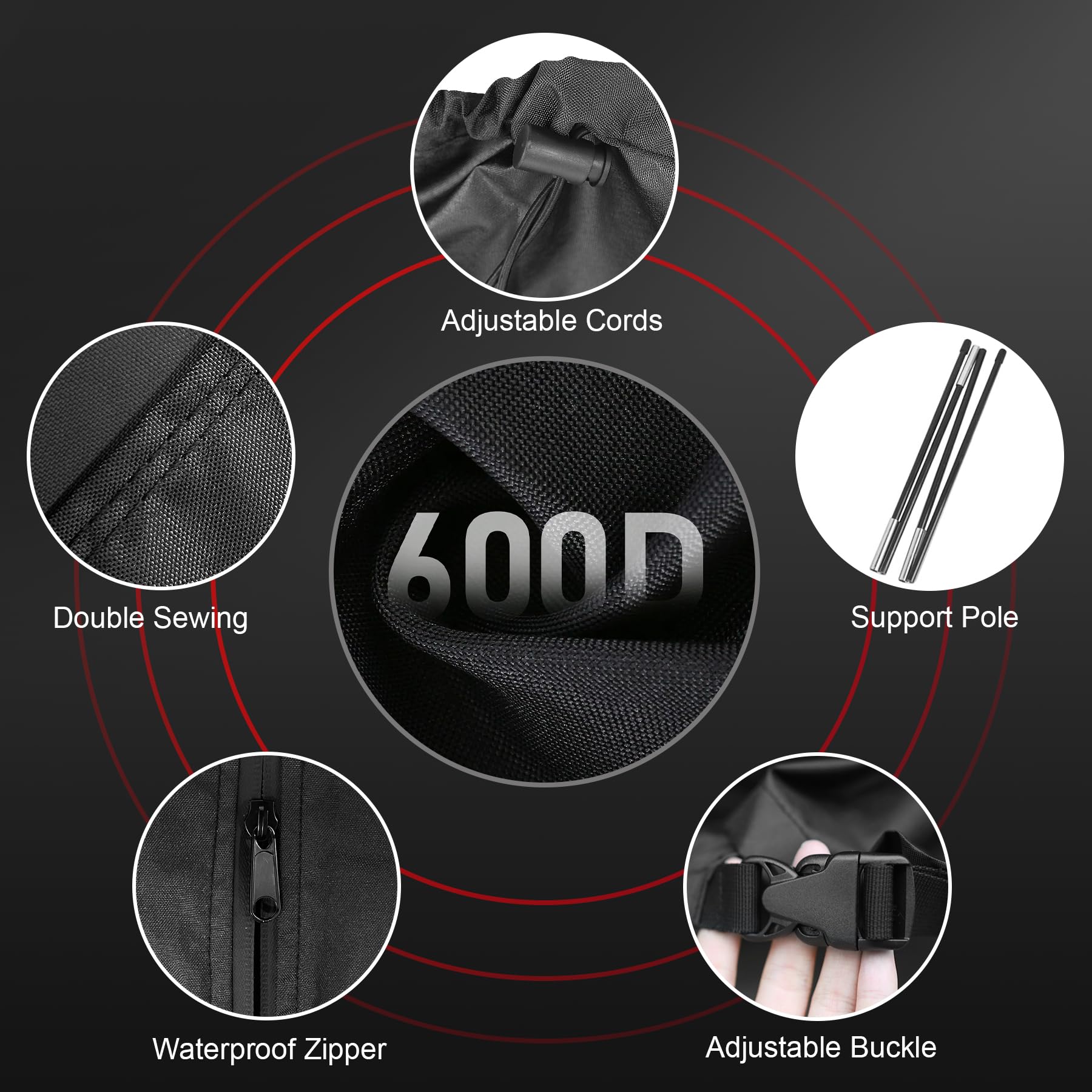 Zettum collapsible support pole ease of installation and faster setup