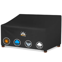 Zettum front view of 90-inch cover protecting sofa, showing complete protection