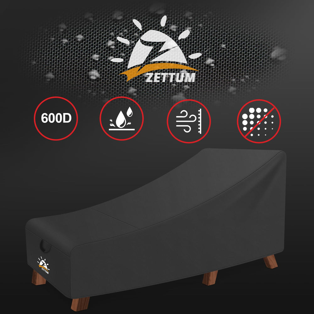 Zettum cover next to chair showing scale and correct 80x32x32 fit