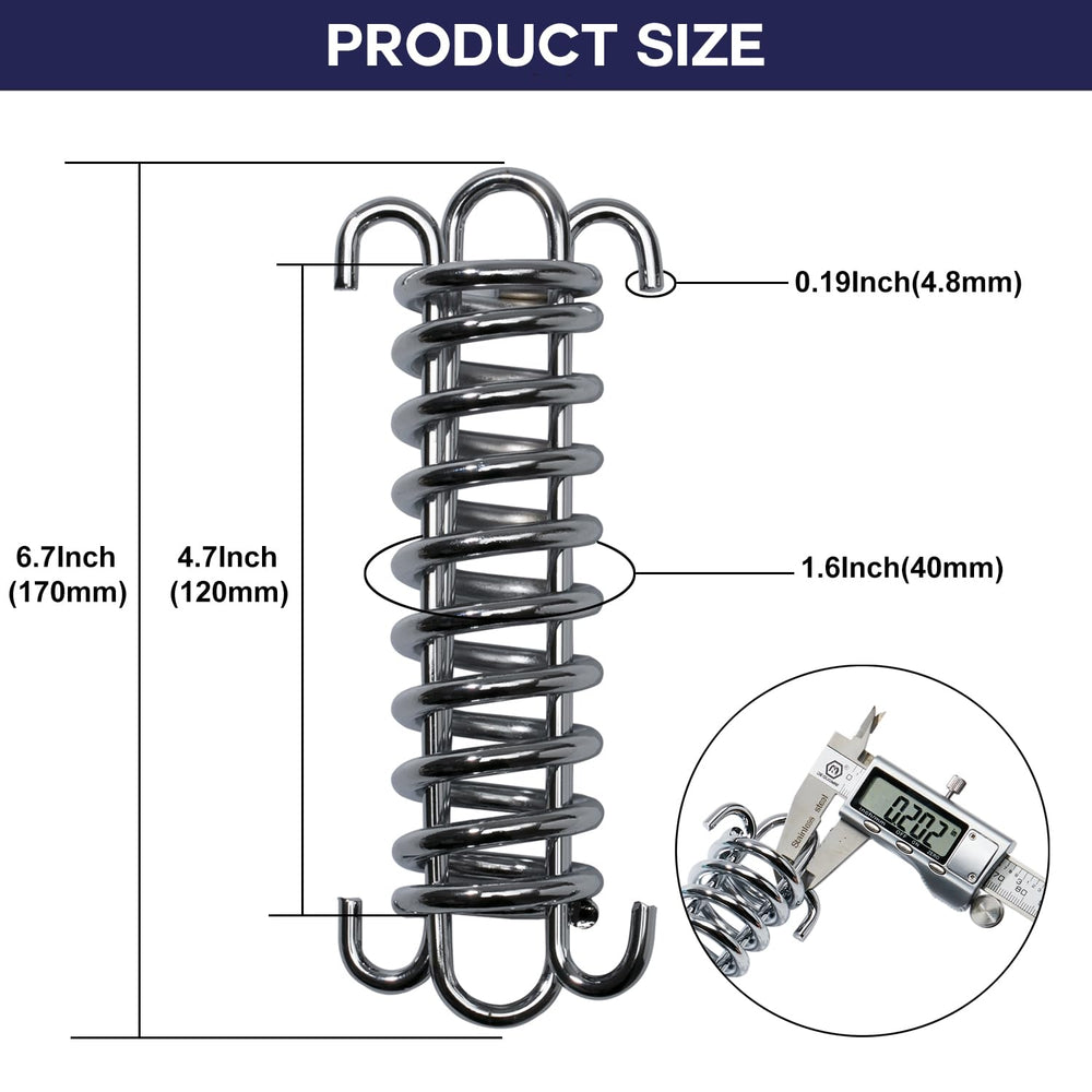 ZhenT spring attached to porch swing demonstrating smoother motion