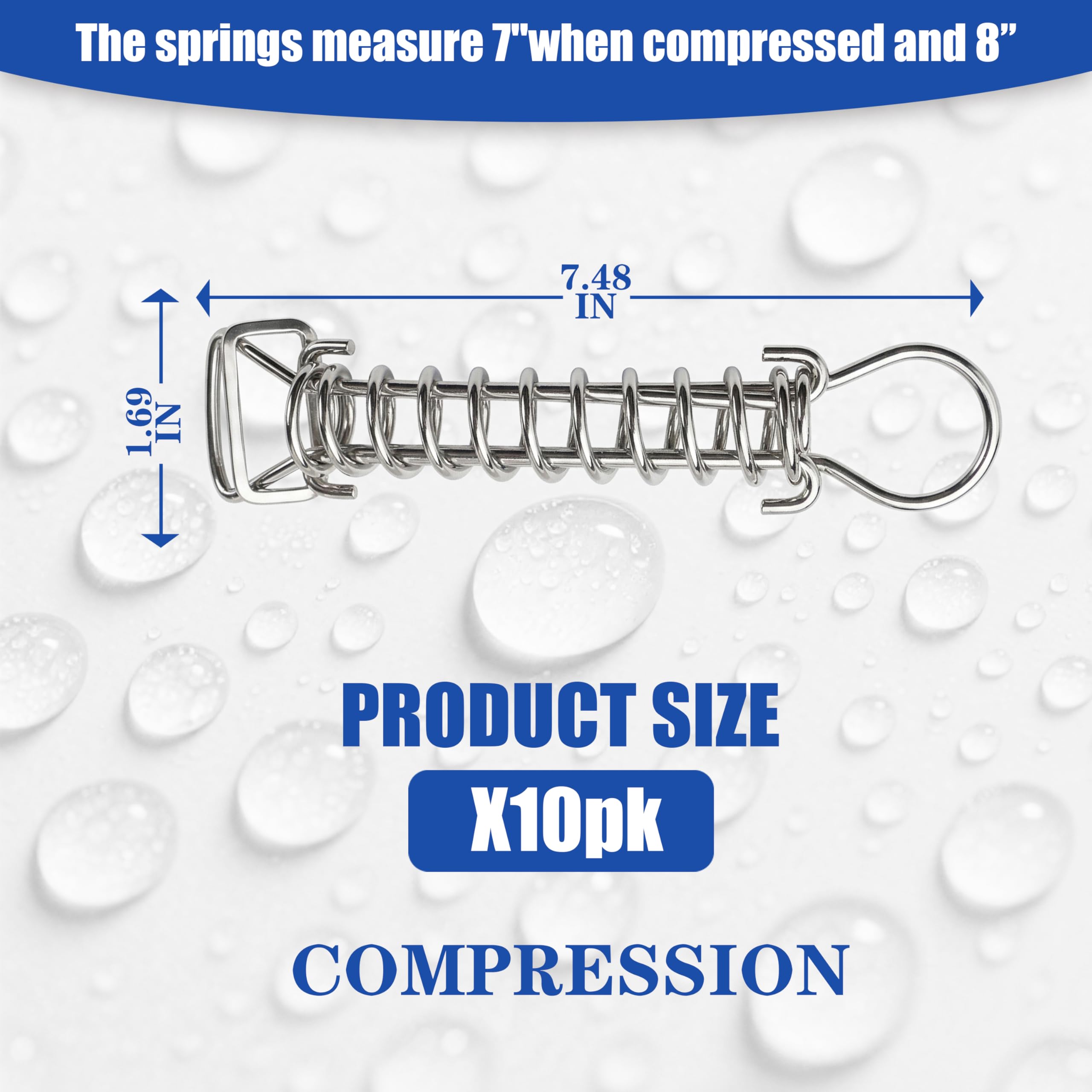 Zhouyiqiaoyu spring beside ruler showing 8-inch size for correct fit benefit