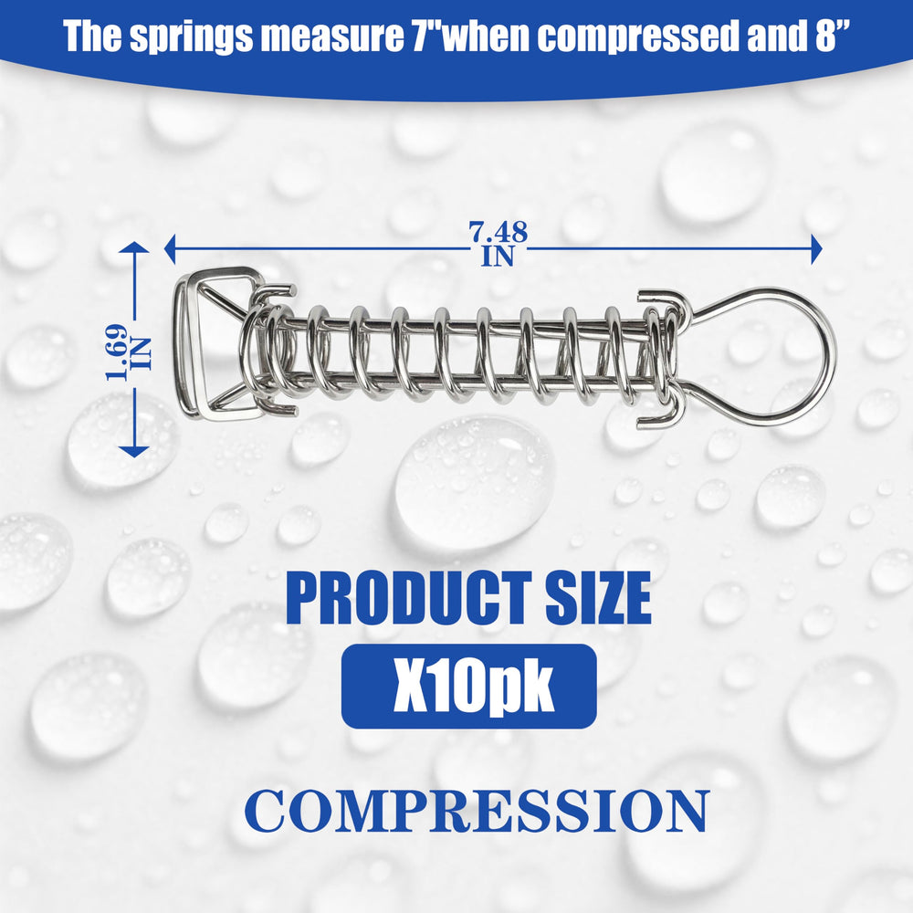 Zhouyiqiaoyu spring beside ruler showing 8-inch size for correct fit benefit