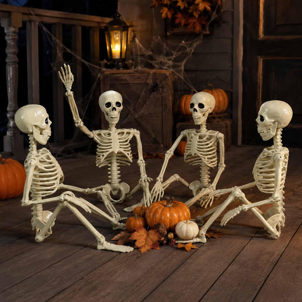 Znorso skeleton wearing costume showing easy dressing for themed party atmosphere
