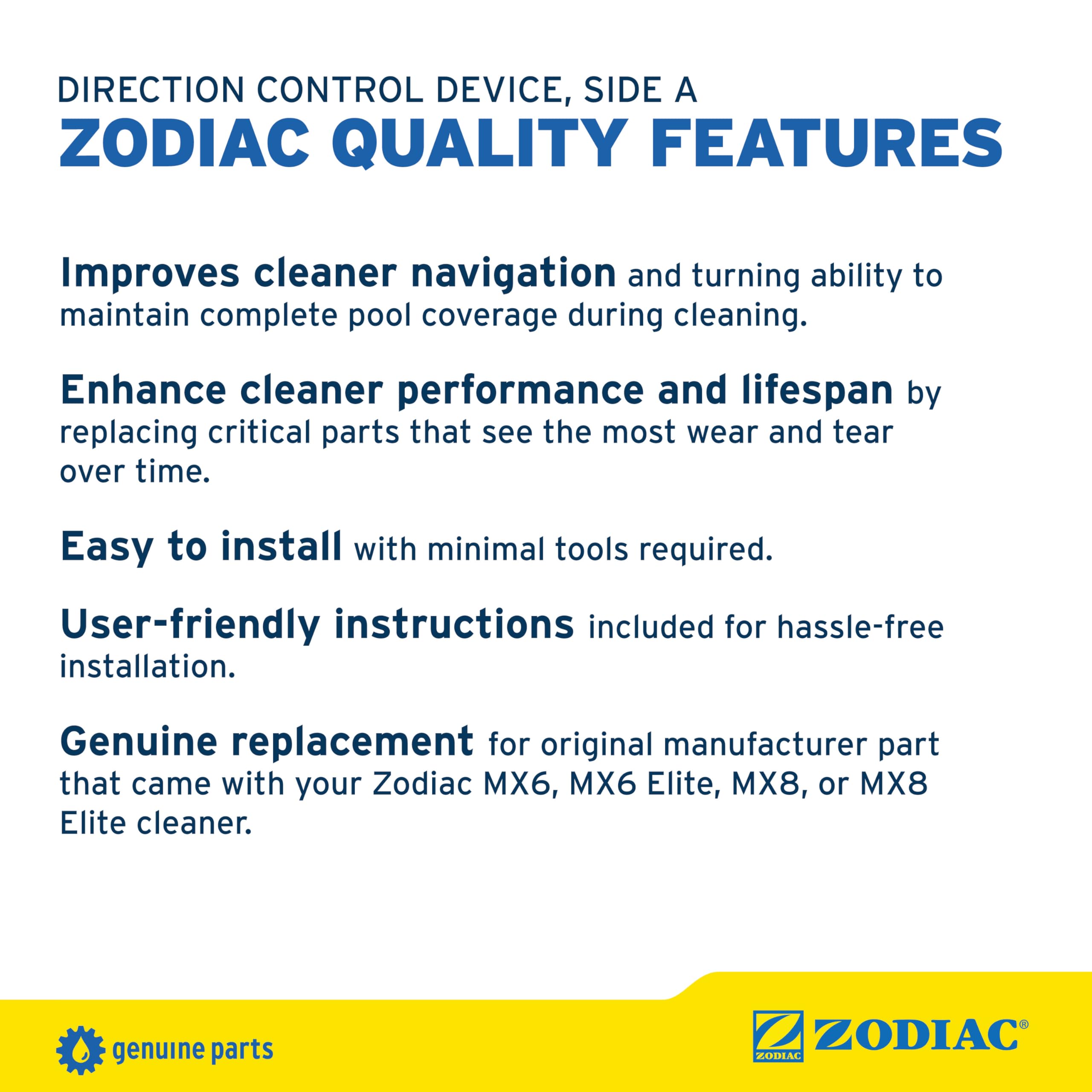 Zodiac gear teeth close detail highlighting wear-resistant material benefit