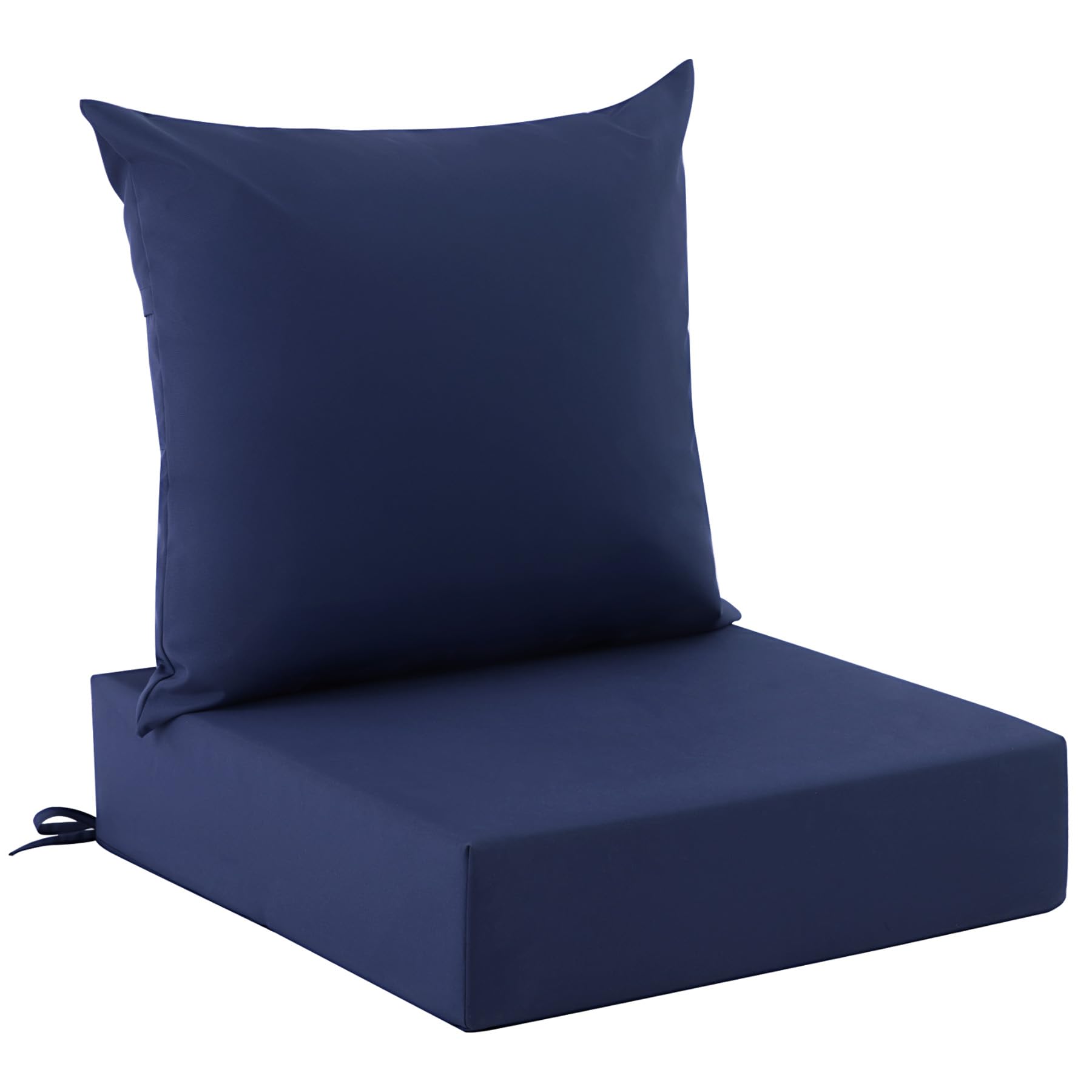 Zonamat front view of cushion set showing tidy outdoor-ready appearance and weather protection