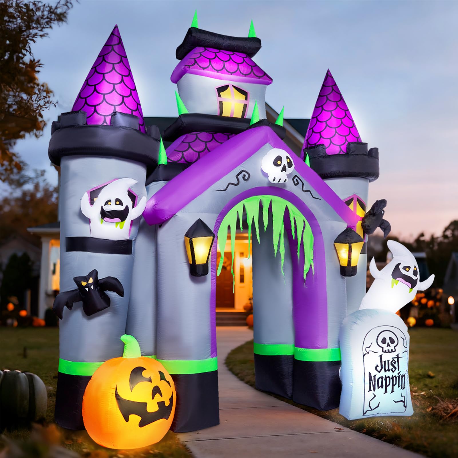 ZPISF front view haunted castle archway glowing, draws attention and welcomes guests