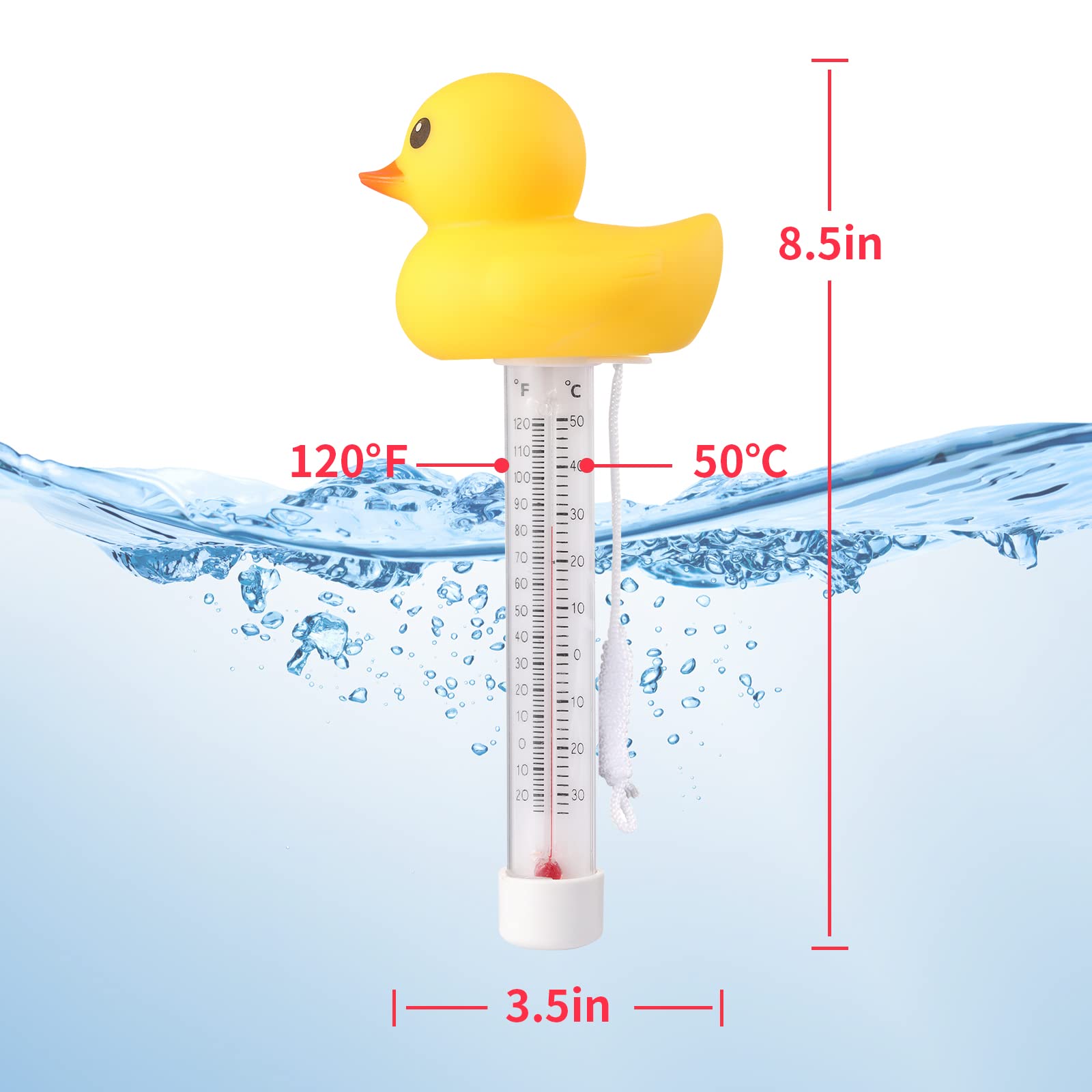 Zxmissu duck thermometer in hand showing compact size and easy portability